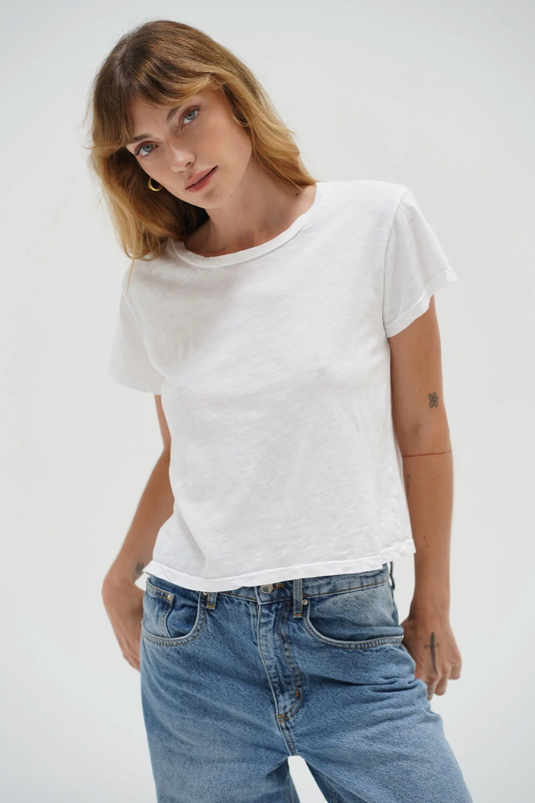Shaden Crew Neck Tee - White