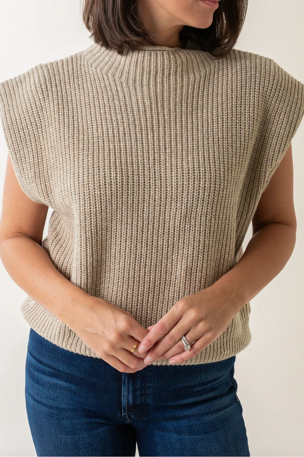 Karalie Knit Vest - Natural
