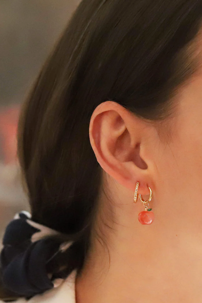 Ombre Pave CZ Huggie - Sapphire