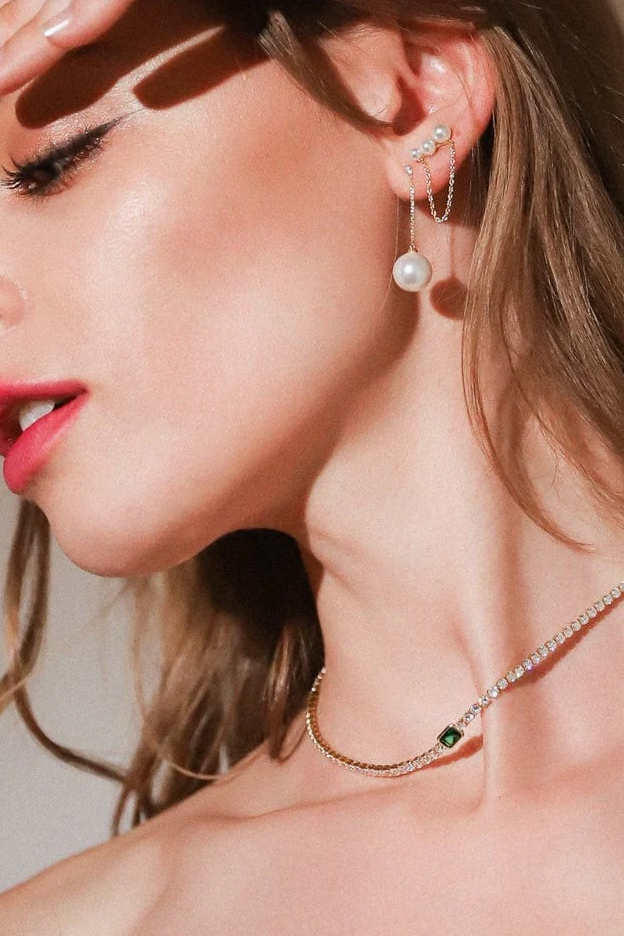 Tennis Necklace with Center Stone - Sapphire