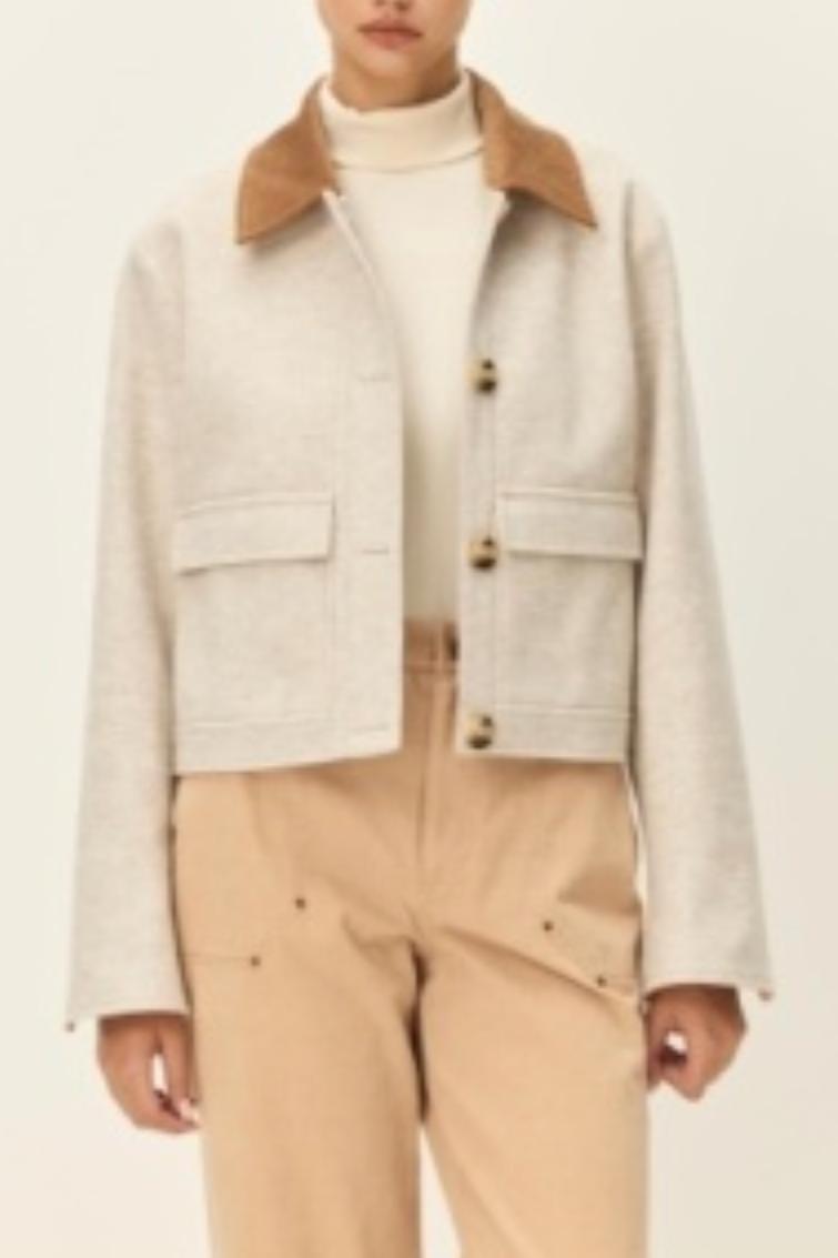 Luc Corduroy Collar Short Jacket