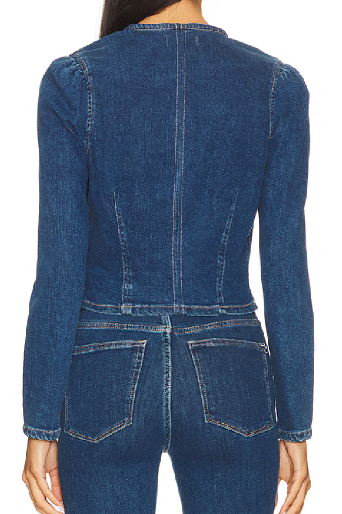 Sculpted Denim Top - Moon Lake