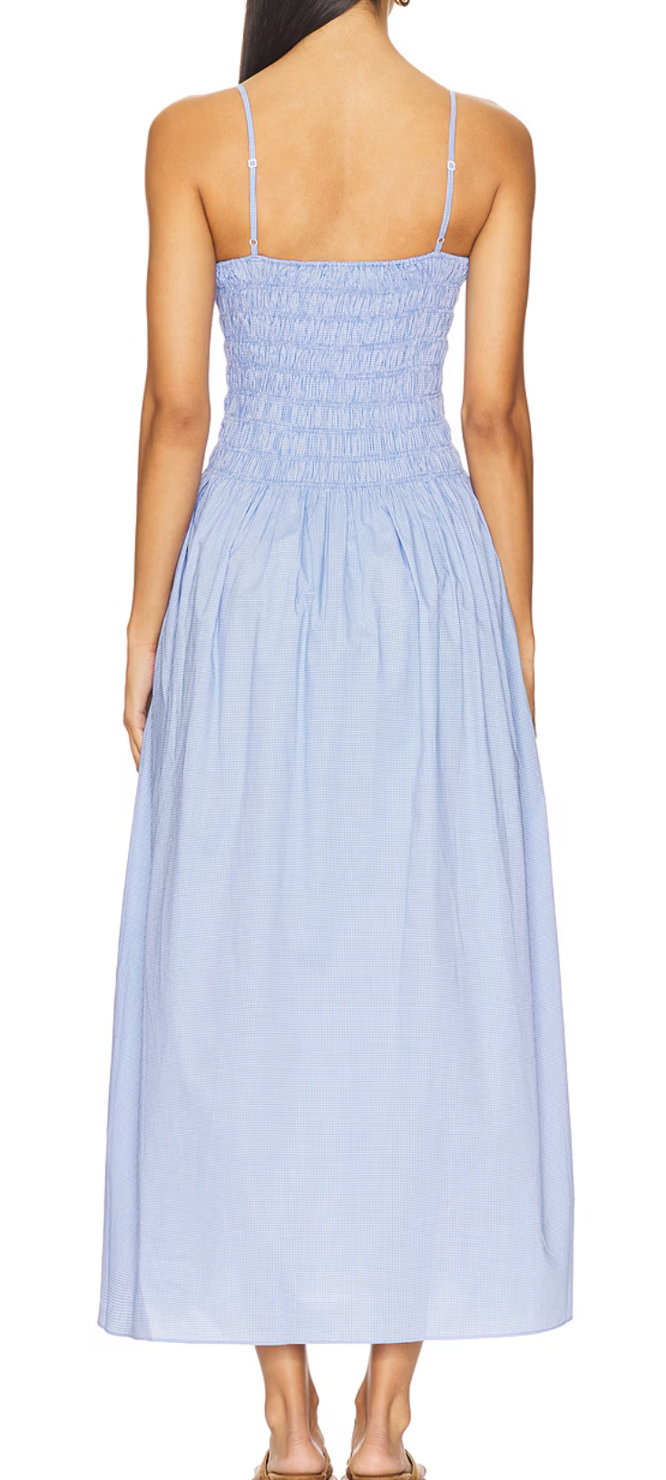Nica Midi Dress - Soft Blue Stripe