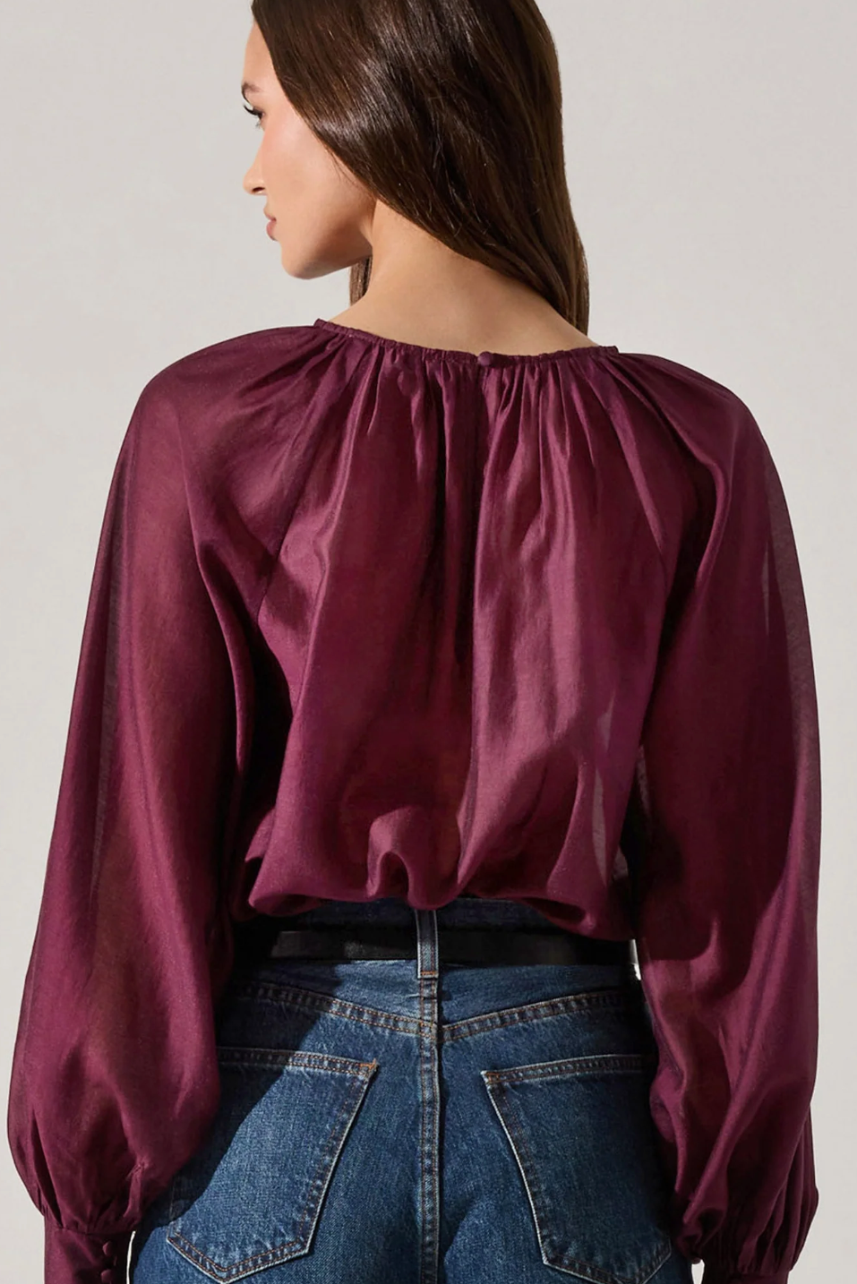 Reyen Top - Deep Wine