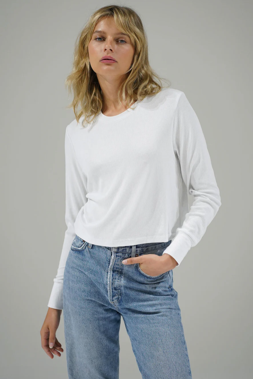 Long Sleeve Ribbed Crew