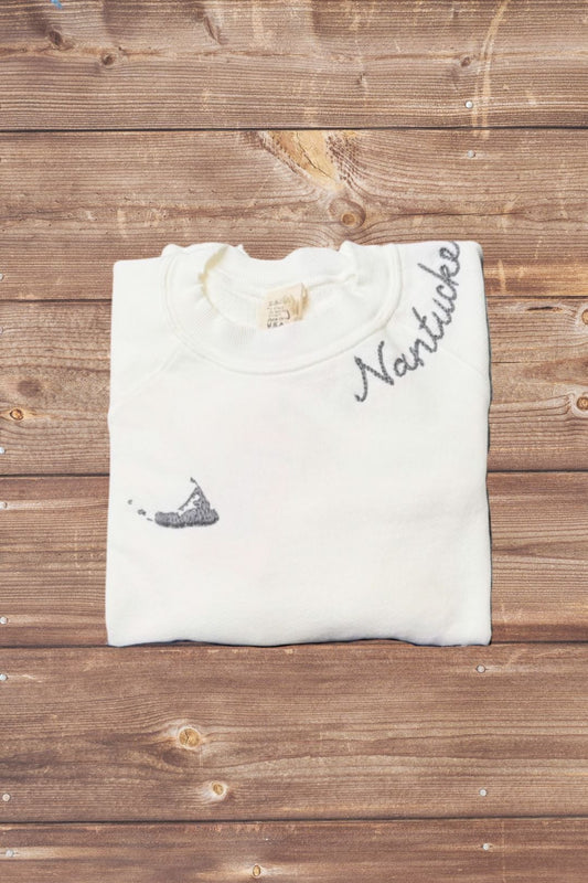 "Nantucket" Island Sweatshirt - Off White