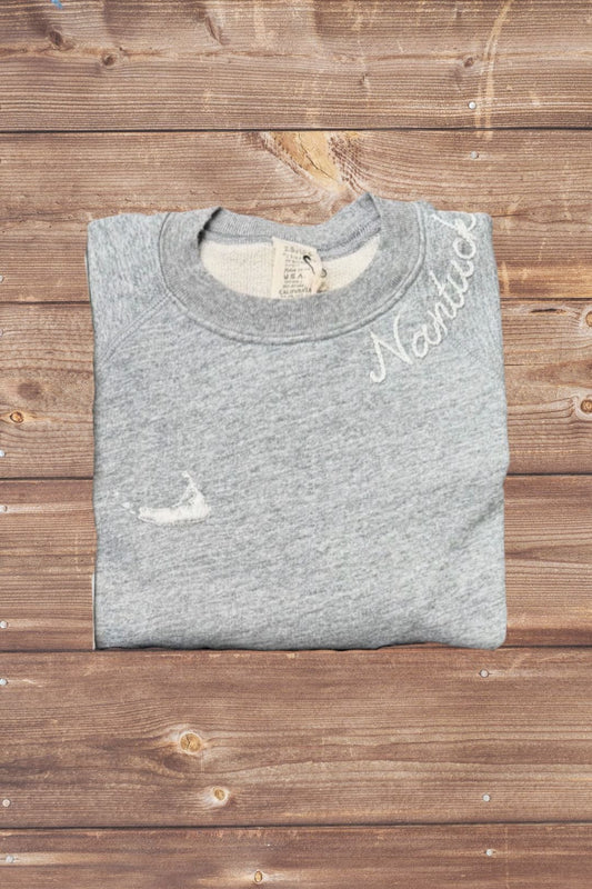 "Nantucket" Island Sweatshirt - Medium Grey