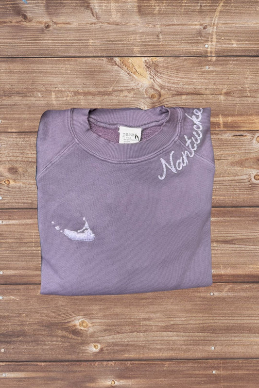 "Nantucket" Island Sweatshirt - Sweet Lavender
