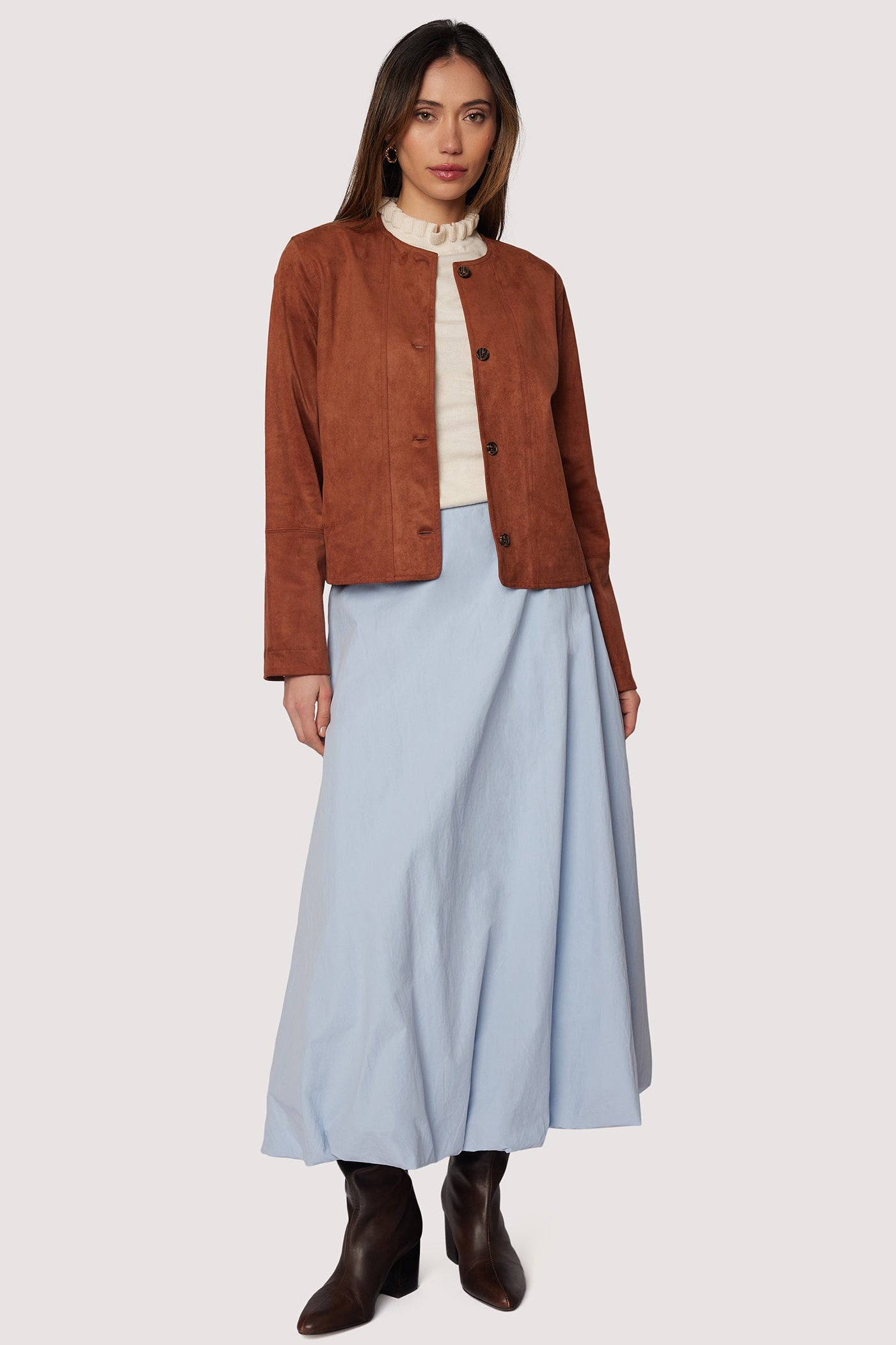 Regal Poise Jacket - Coffee