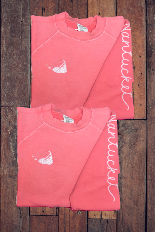 Island "Nantucket" Sweatshirt - Warm Coral Bloom