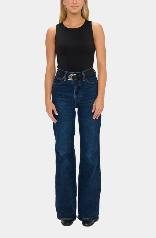 90s Bodysuit- Black Slinky Stretch