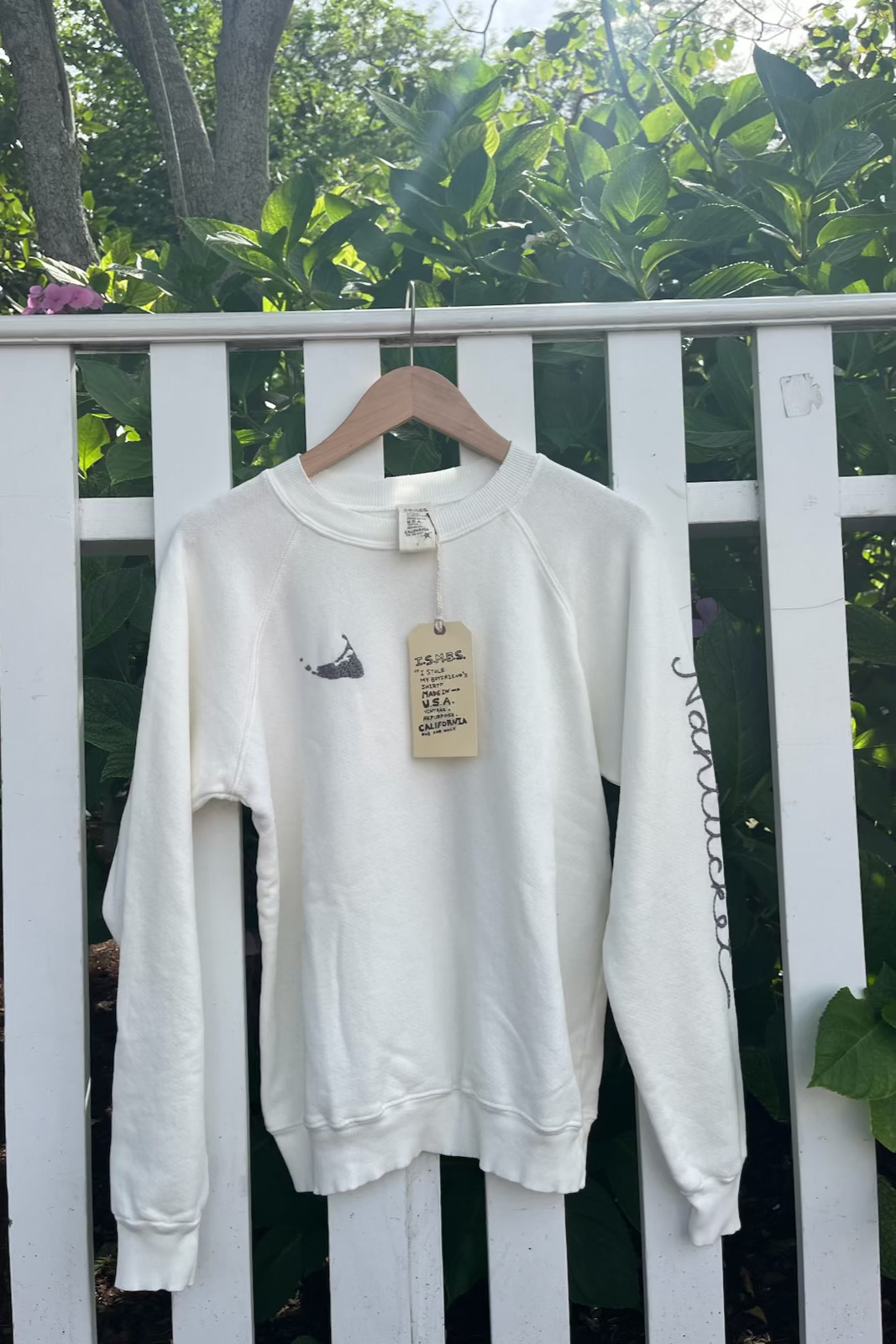 Island Sweatshirt- Nantucket Sleeve- Off White