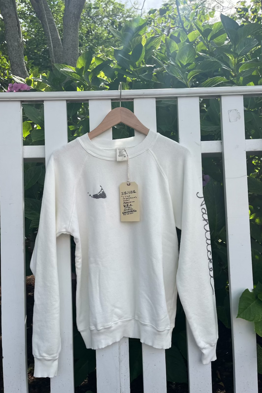 Island Sweatshirt- Nantucket Sleeve- Off White