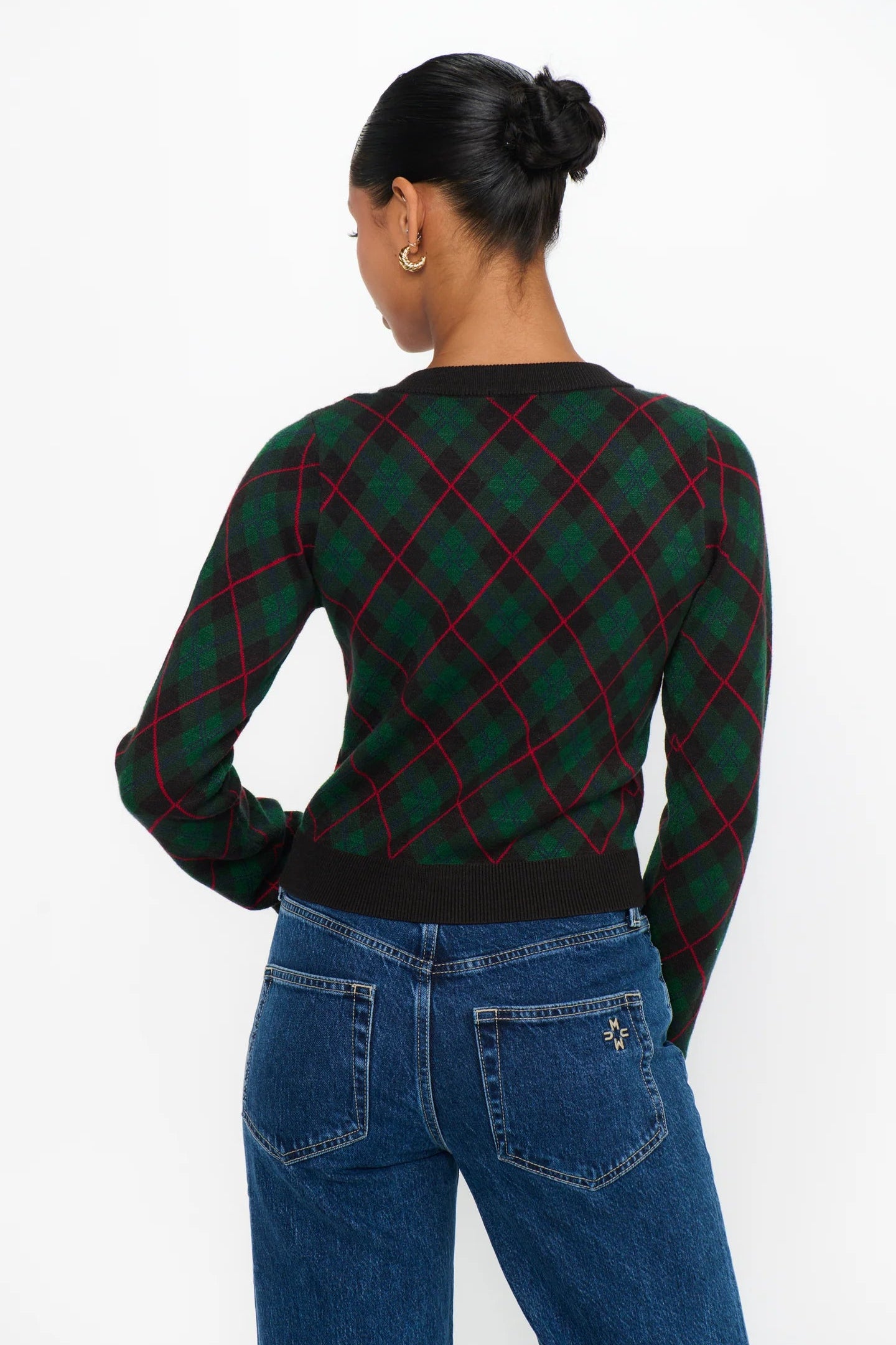 Tuck In Sweater- Mistletoe Plaid