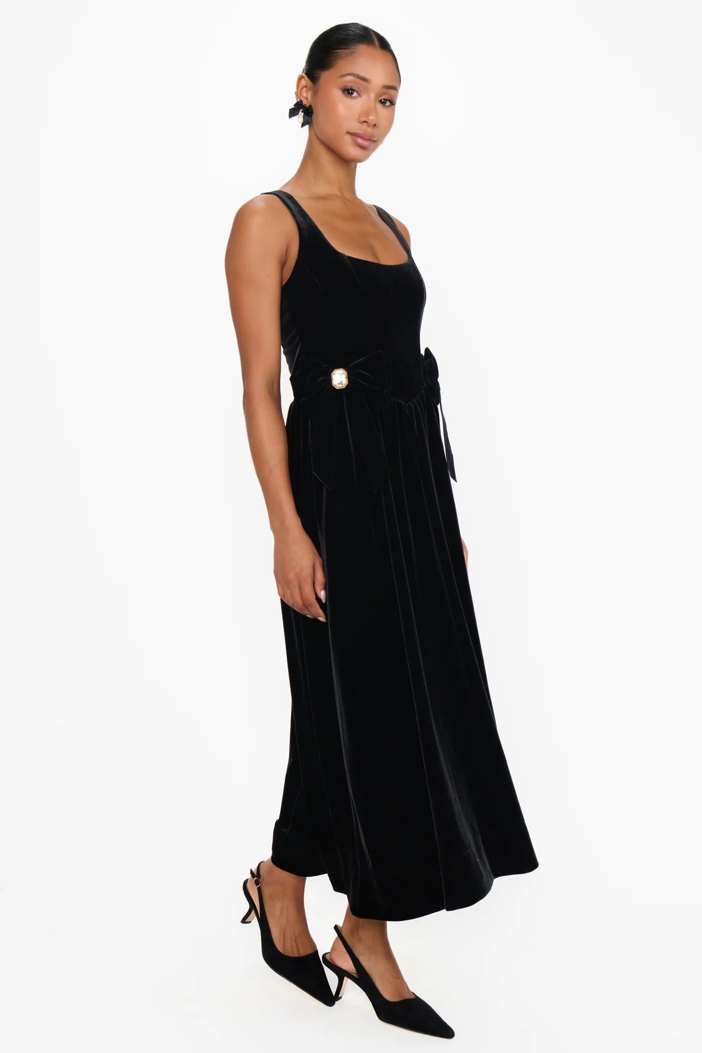 Ricci Midi Dress- Black