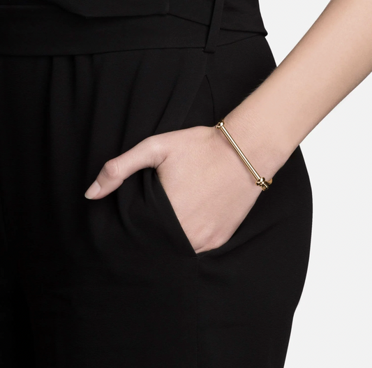 Thin Screw Cuff Bracelet