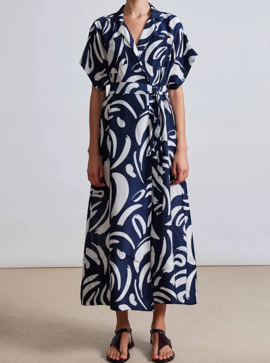 silk and salt wrap dress Silk And Salt NWT Size M Black Kozue Pareo Dress
