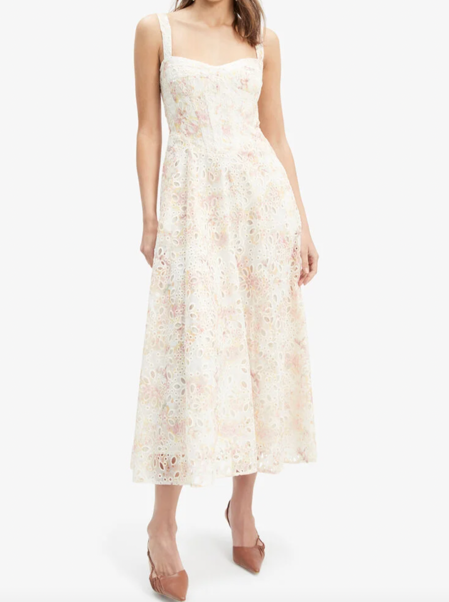 bardot lilah corset midi dress Lilah Corset Midi Dress - Sunny Floral