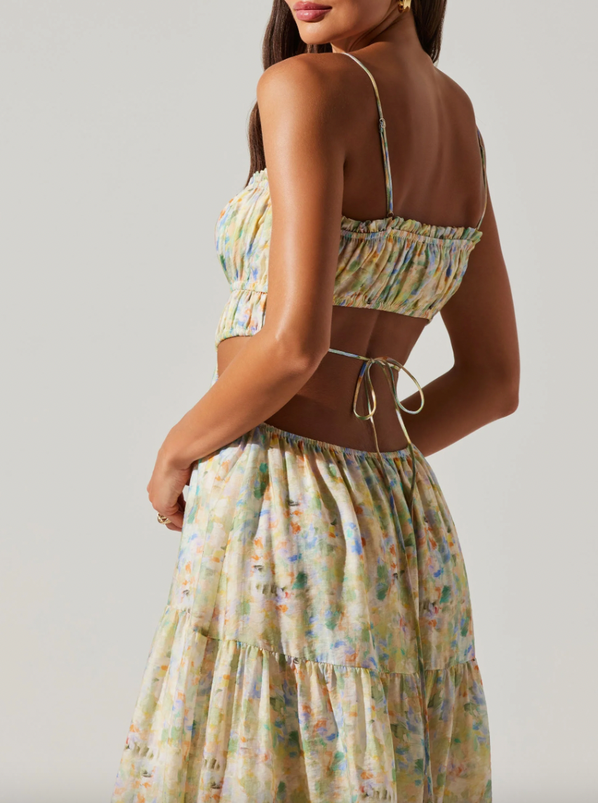 Odina Floral Maxi Dress - Blue Orange Multi | Salt Nantucket Salt Boutique Odina Floral Maxi Dress - Blue Orange Multi | Salt Nantucket Salt Boutique