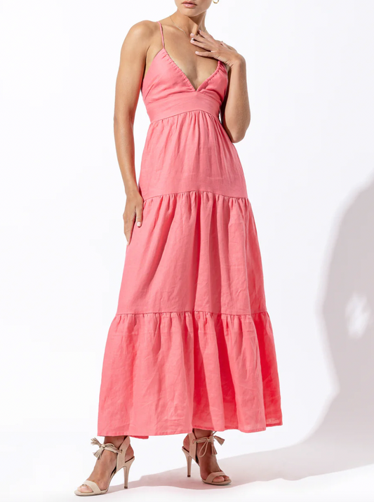 Maya Linen Maxi Dress