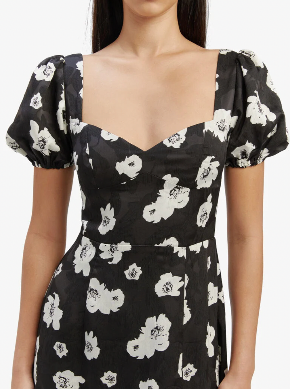 bardot gillian midi dress Bardot Gillian Midi Dress campaign-outlet Black / Floral