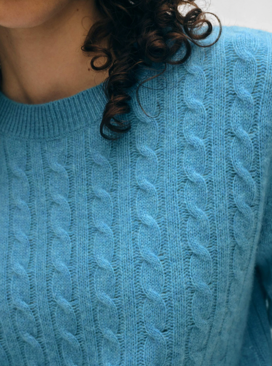 Cashmere Cable Crewneck