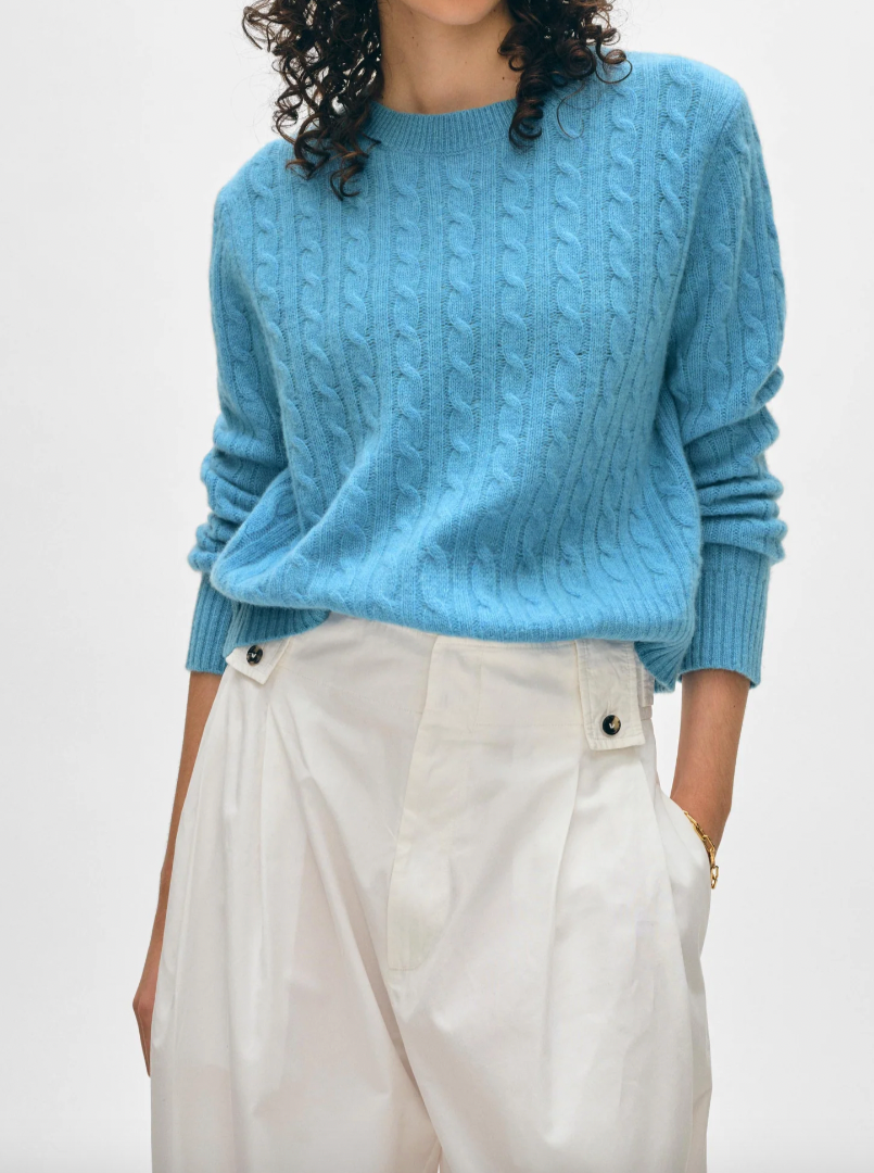Cashmere Cable Crewneck