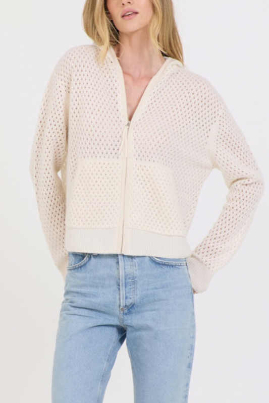 Fox Cashmere Mesh Hoodie