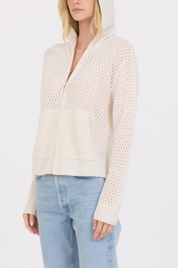 Fox Cashmere Mesh Hoodie