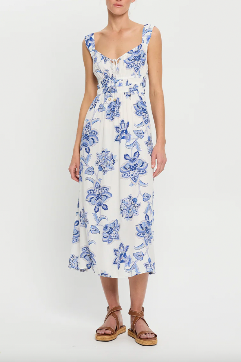chiara midi dress Chiara White Bustier-Style Midi Dress S
