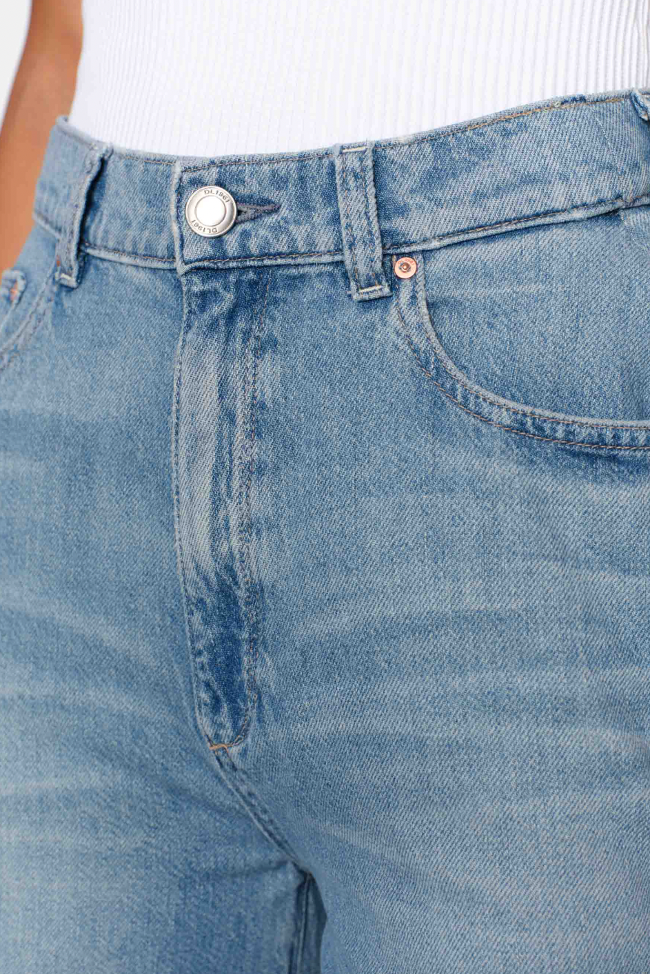 Hepburn Wide Leg High Rise Ankle Jeans