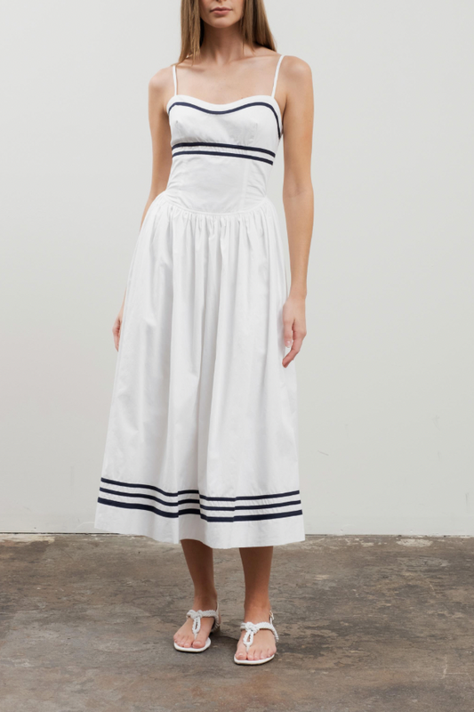 Spaghetti Strap Smocked Midi Dress