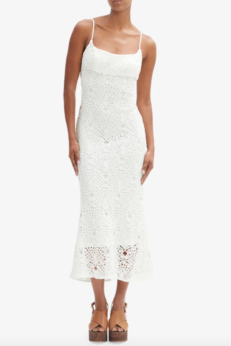 Adoni Crochet Midi Dress - Orchid