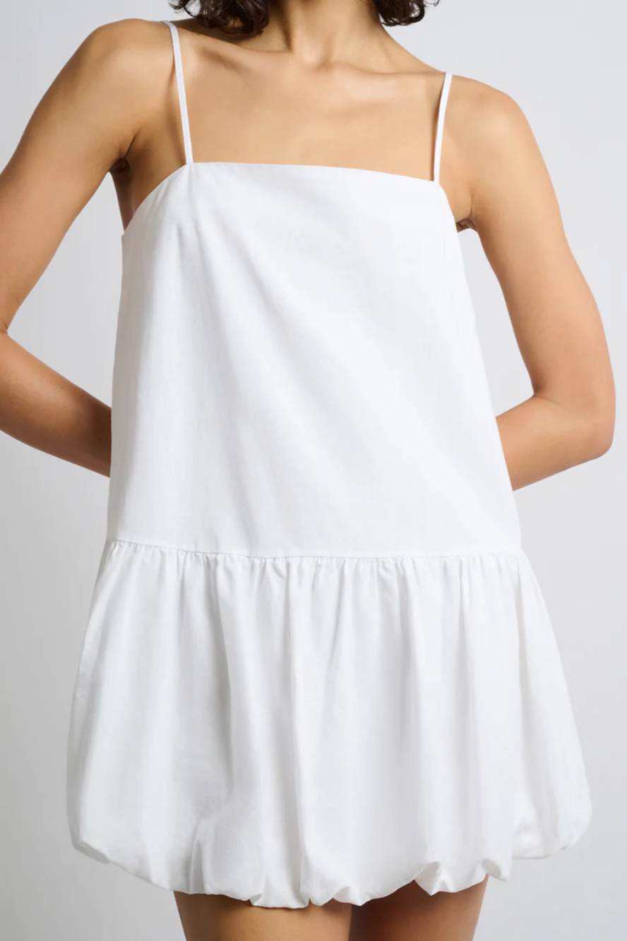 Air Linen Bubble Mini Dress