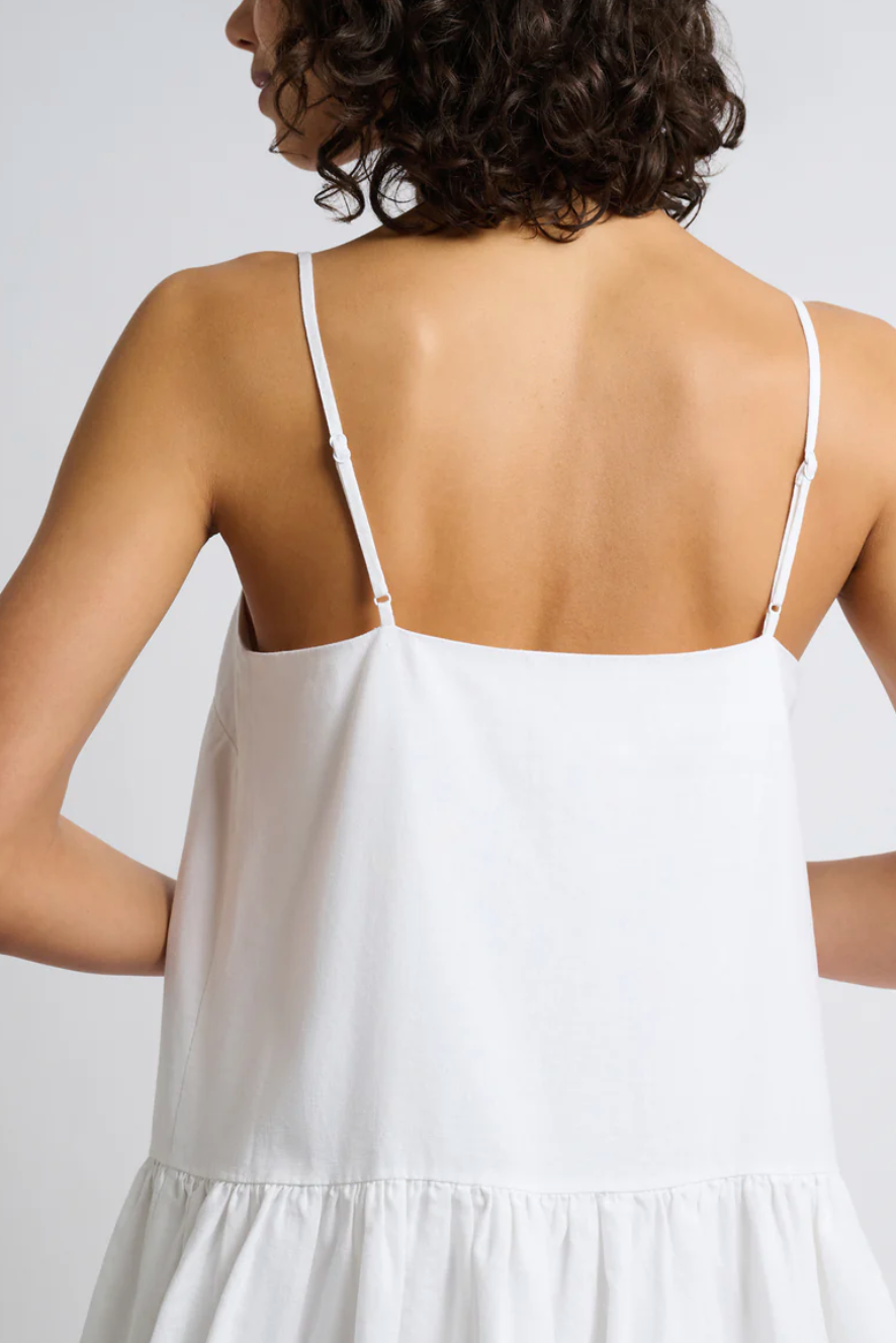 onia air linen mini dress Air Linen Bubble Mini Dress - White