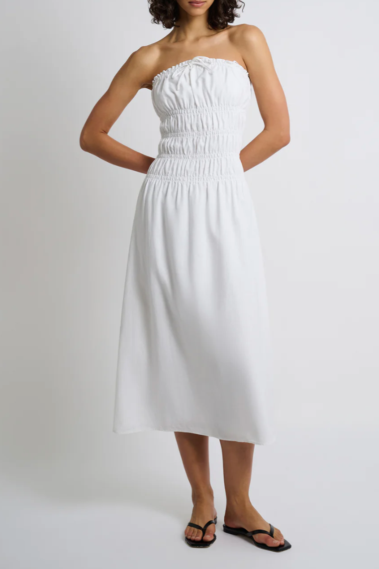 Air Linen Smocked Maxi Dress