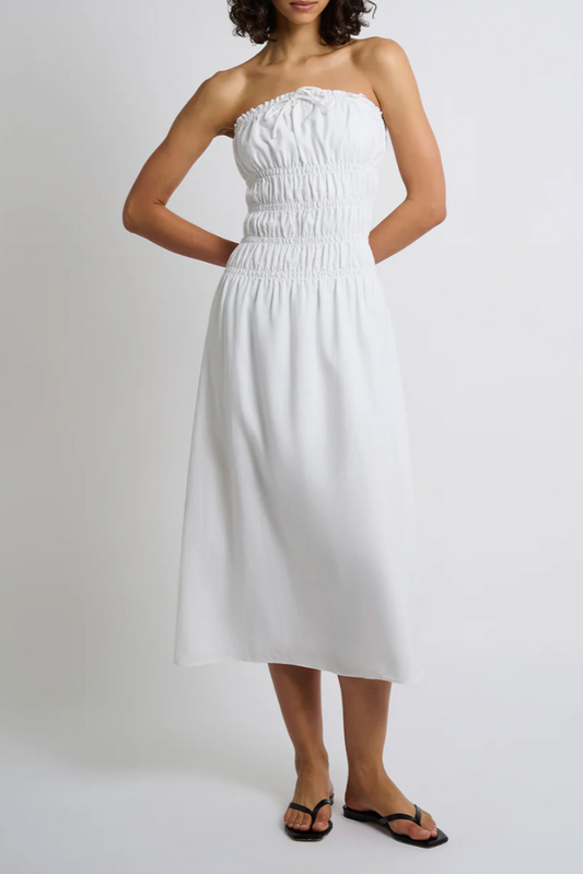 Air Linen Smocked Maxi Dress
