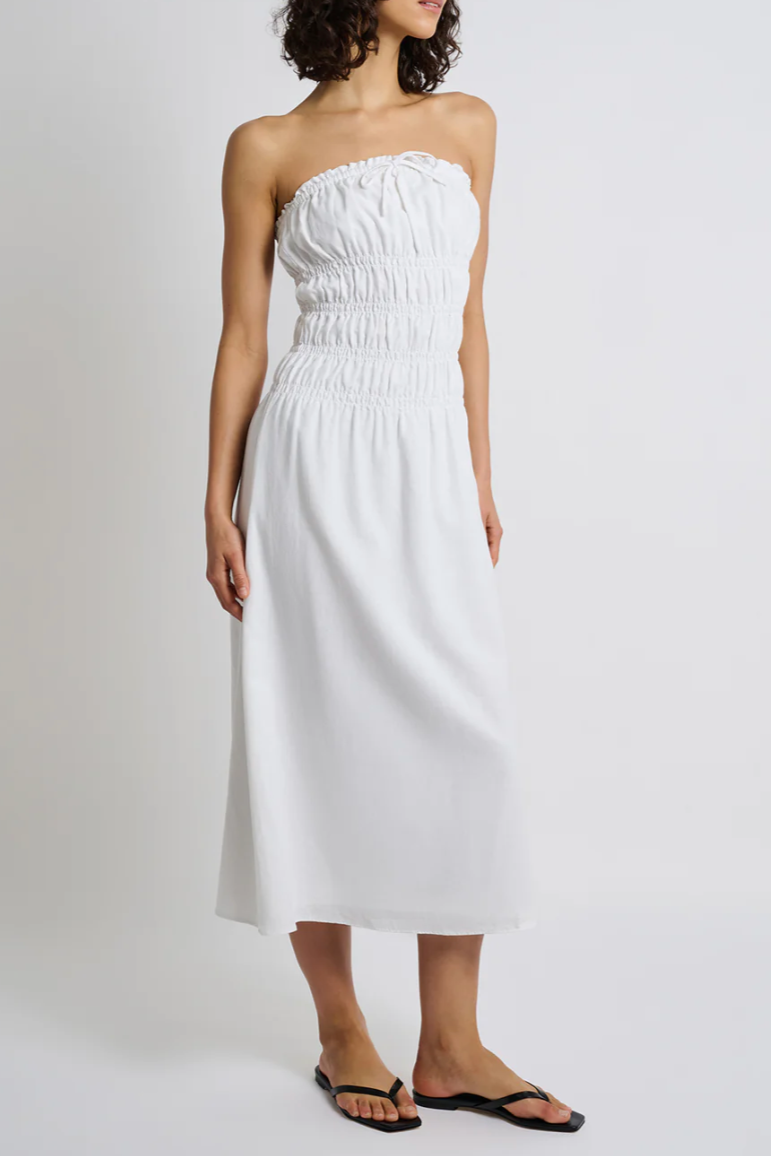 Air Linen Smocked Maxi Dress