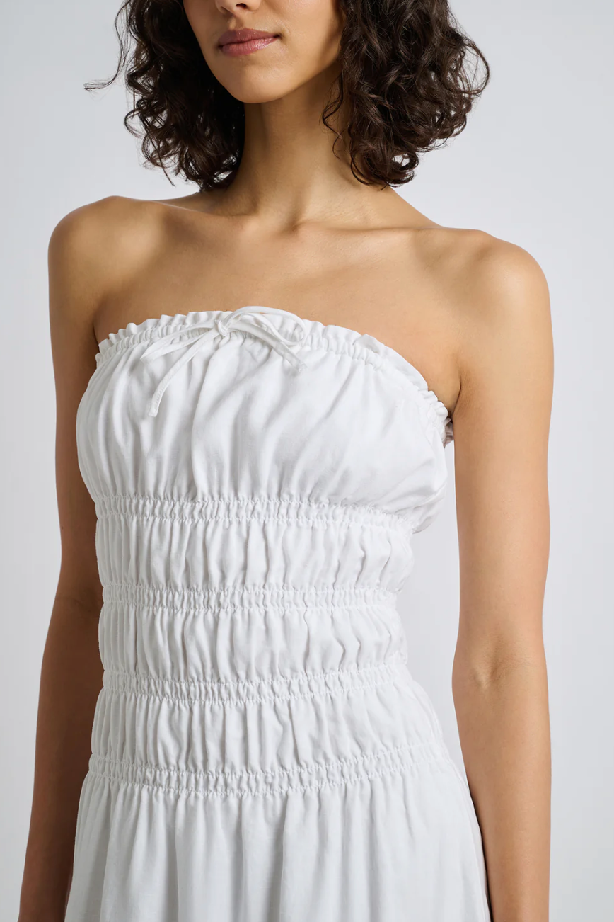 Air Linen Smocked Maxi Dress