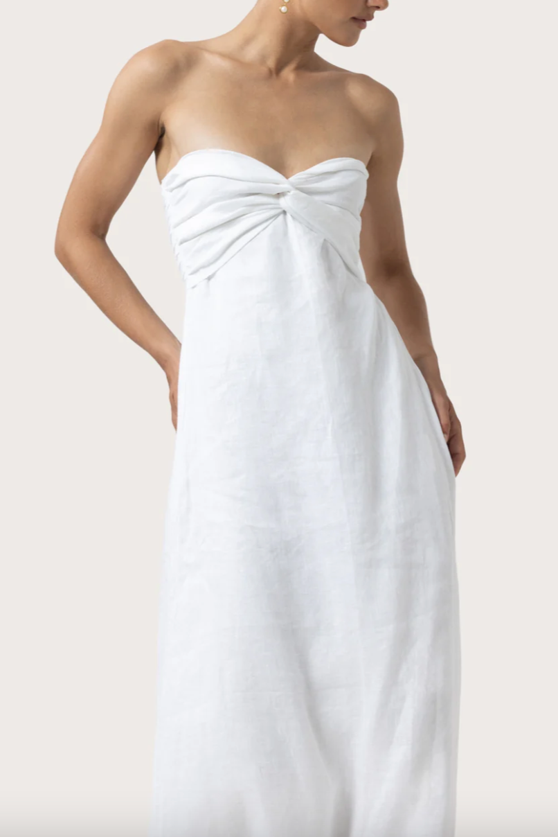 Melody Linen Maxi Dress - White | Salt Nantucket Salt Boutique Melody Linen Maxi Dress - White | Salt Nantucket Salt Boutique