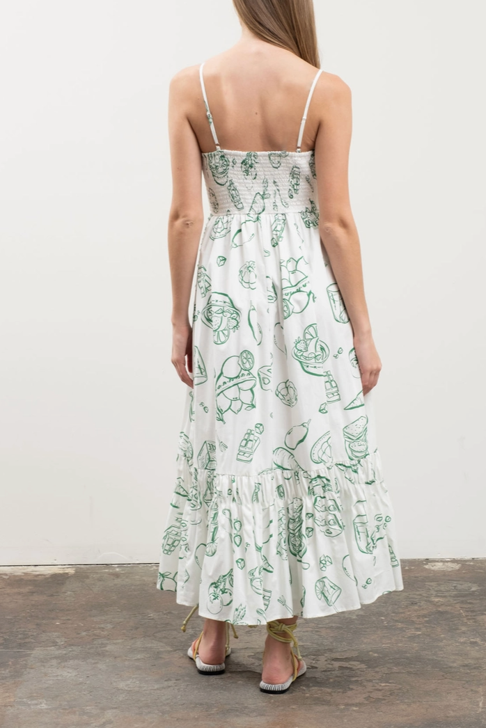 Smocked Waist Midi Dress