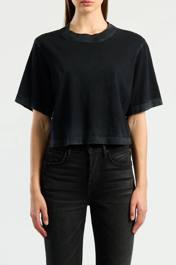 Tokyo Crop Tee - Vintage Black