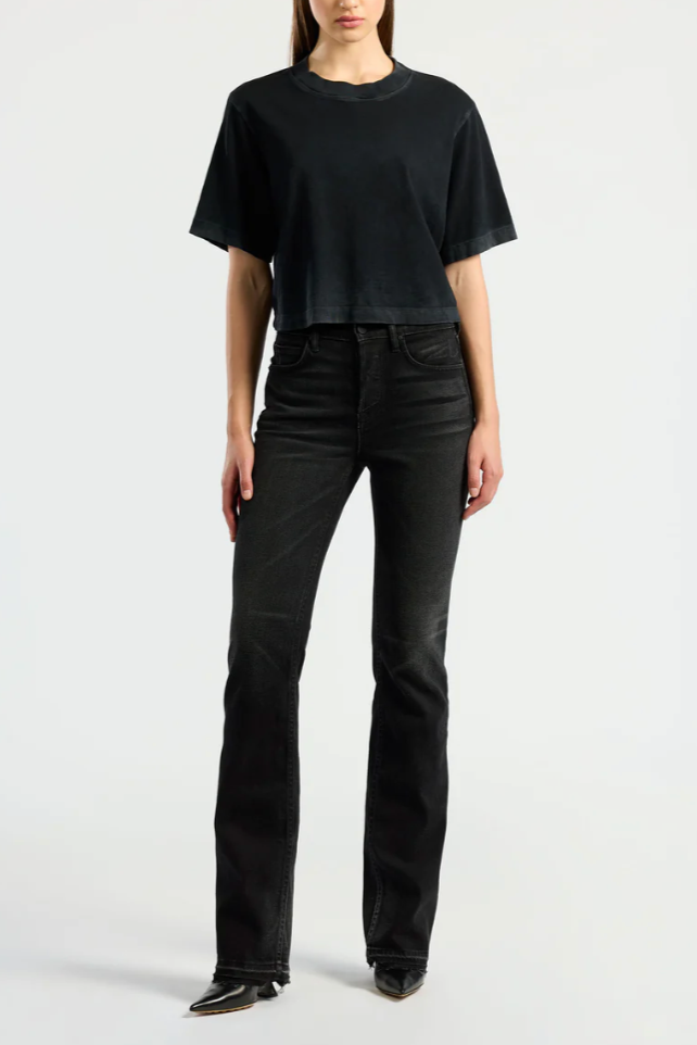 Tokyo Crop Tee - Vintage Black