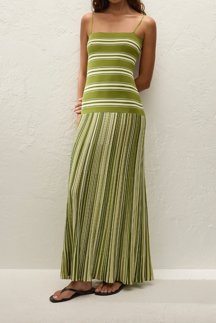 Esenia Knit Dress - Ombre Stripe Macro Juniper | Salt Nantucket Salt Boutique Esenia Knit Dress - Ombre Stripe Macro Juniper | Salt Nantucket Salt Boutique