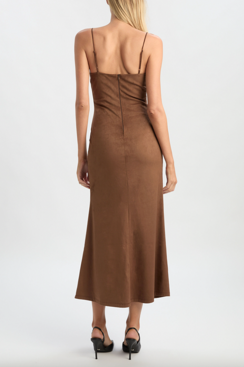 Bardot Nadira Vegan Suede Dress Chocolate Bardot Nadira Vegan Suede Dress Chocolate