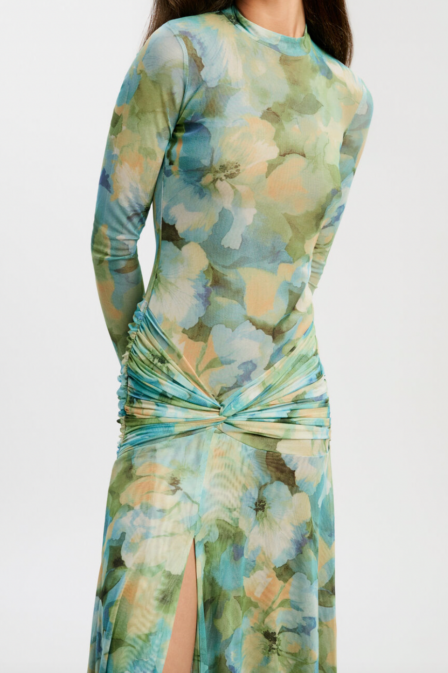 Bardot Lea Floral Mesh Dress in Green Bardot Lea Floral Mesh Dress in Green