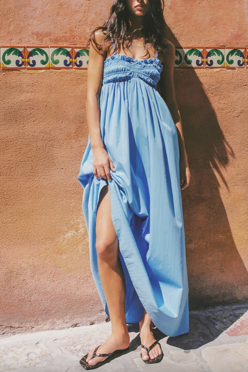 Presa Maxi Dress - Mico Pinstripe Azul | Salt Nantucket Salt Boutique Presa Maxi Dress - Mico Pinstripe Azul | Salt Nantucket Salt Boutique
