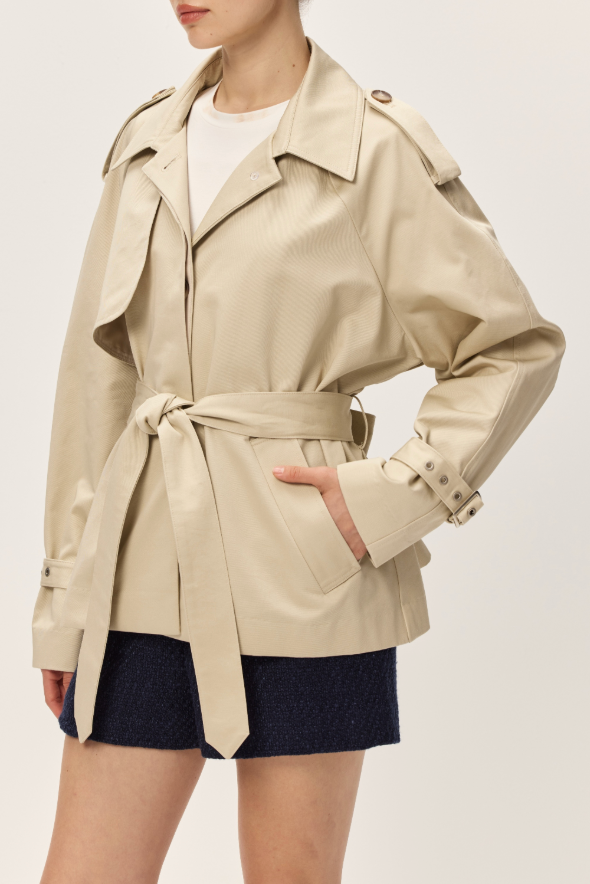 Noa Cropped Trench Coat