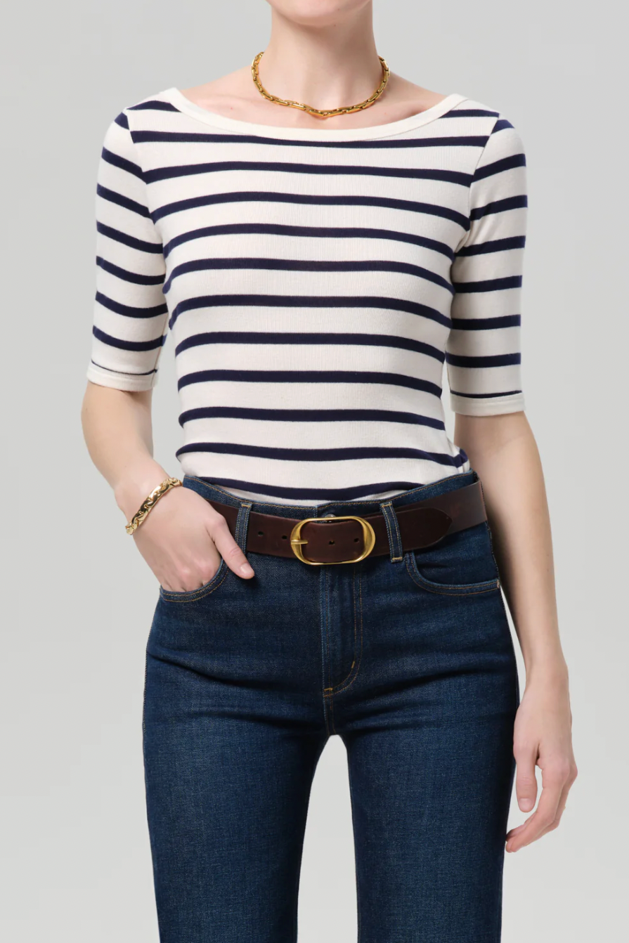 Boat Neck Slim Tee