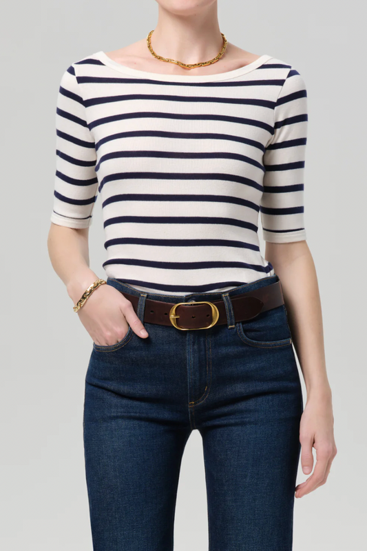 Boat Neck Slim Tee